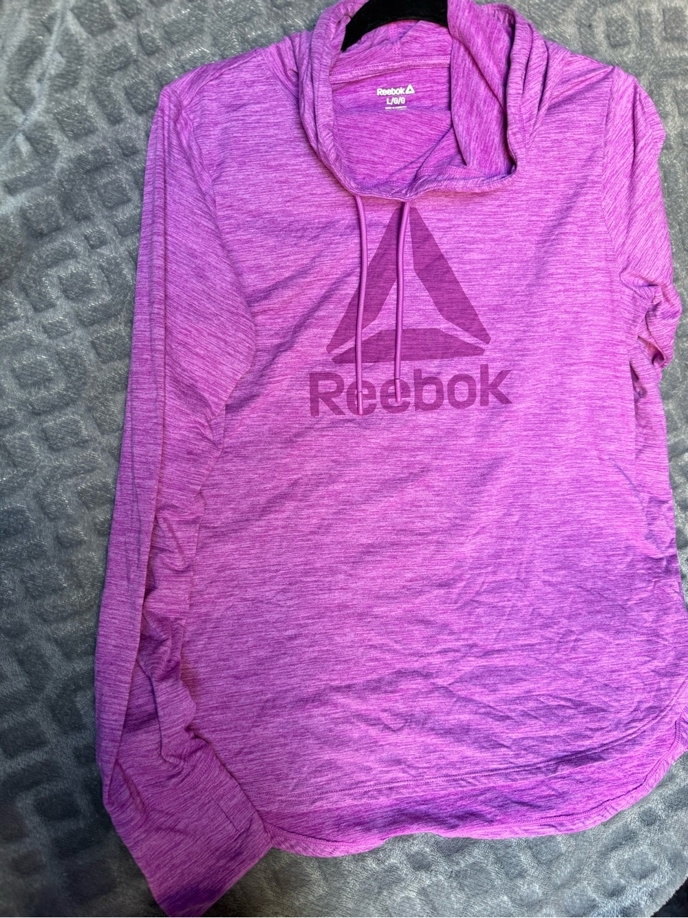 Reebok Purple Heather Pullover Hoodie